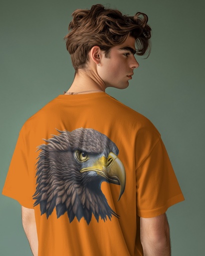 [D0003] Golden Eagle | Male Round Neck Half Sleeve Classic